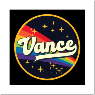 Vance // Rainbow In Space Vintage Style Posters and Art